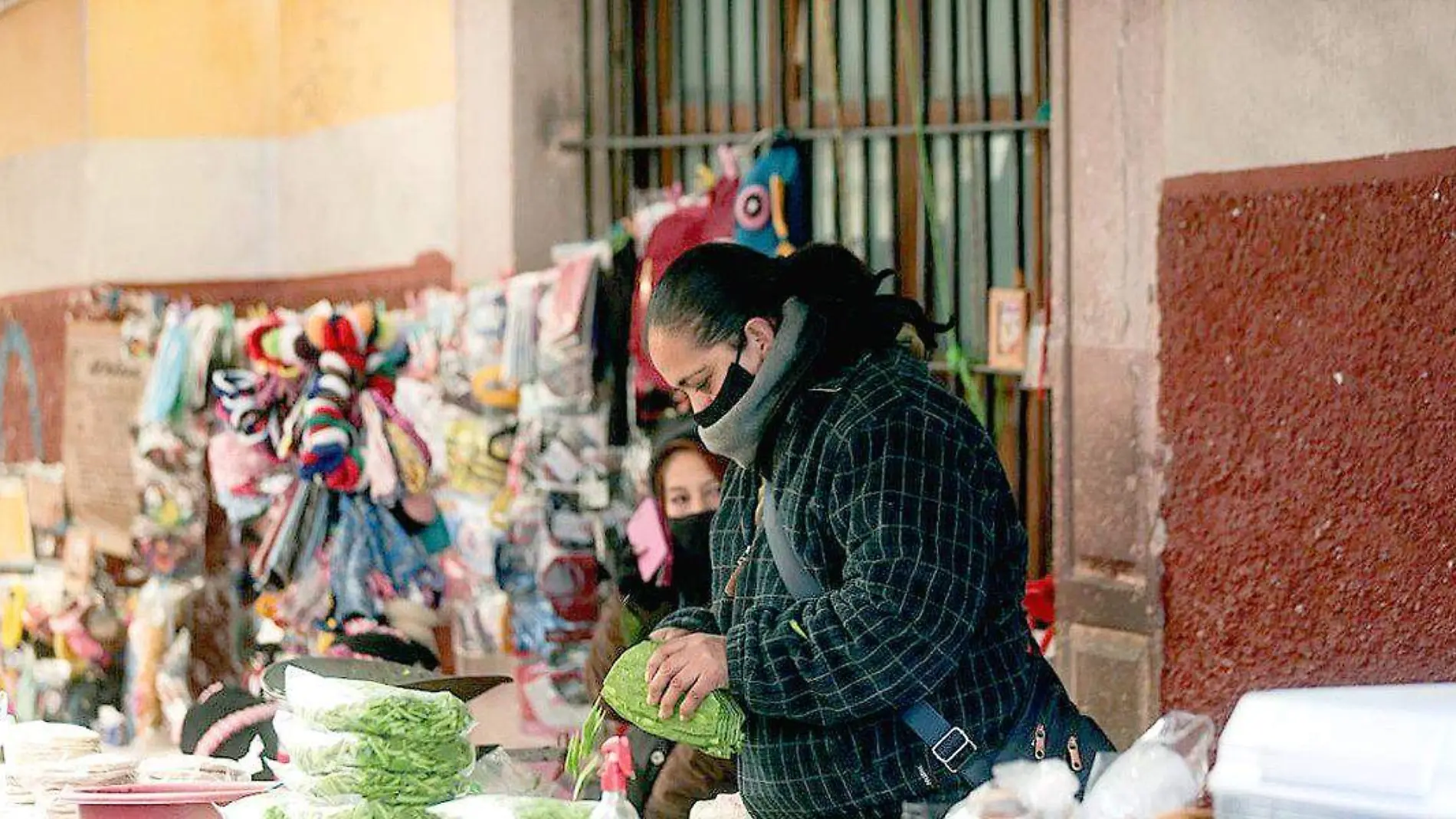 Mujer vendedora de nopales